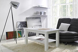 Coffee table with shelf T21 102x62 white